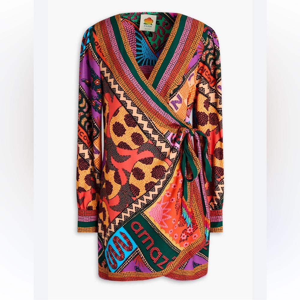 Farm Rio Multicolor Wrap Dress